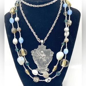 BUILD A NECK: Aphrodite’s Love Potion 💗. Vintage necklace rescue. 🛟 Art Nouveau